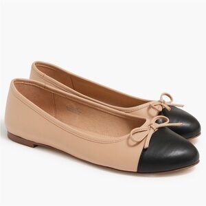 J.Crew Ballet Flats with Cap Toe & Bow Slip-On / Flats